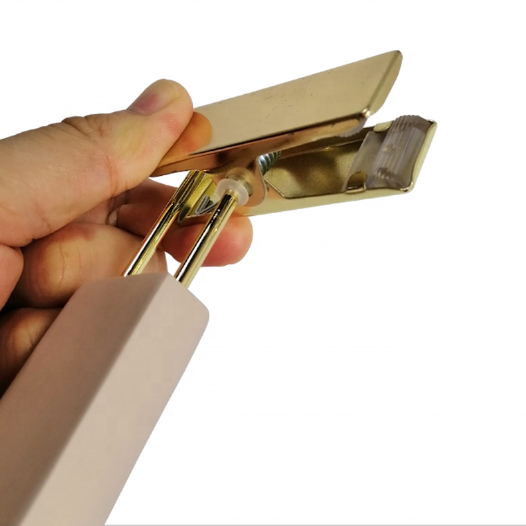 White Trousers Hanger With Golden Hook and Clips