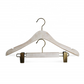 White Washed Wooden Trousers Hanger With Flat Clips