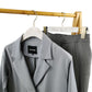 White Washed Wooden Trousers Hanger With Flat Clips
