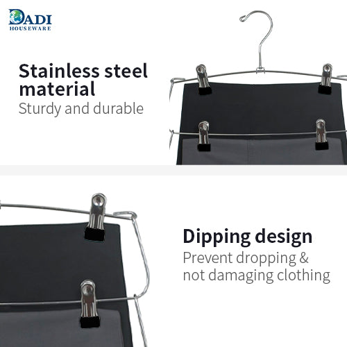 4 tier Black Color Metal Multi Tiers Hangers With Clips