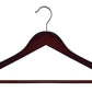Dark Brown Suits Hanger Wooden With Trousers Bar