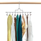 Multifunctional 10hooks Hanger Metal Chrome Space Saving for Closet