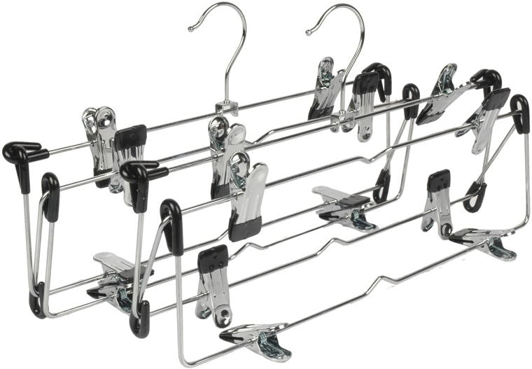 4 tier Black Color Metal Multi Tiers Hangers With Clips