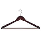 Dark Brown Suits Hanger Wooden With Trousers Bar