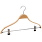 Anti slip Wooden Laminated Hanger With Clips and Notches