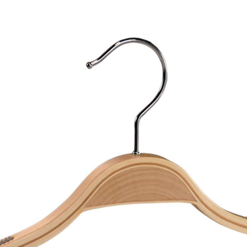Anti slip Wooden Laminated Hanger With Clips and Notches