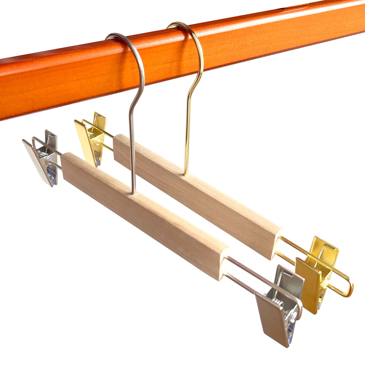 Natrual Color Trouser Hanger With Long Neck