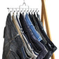Multifunctional 10hooks Hanger Metal Chrome Space Saving for Closet