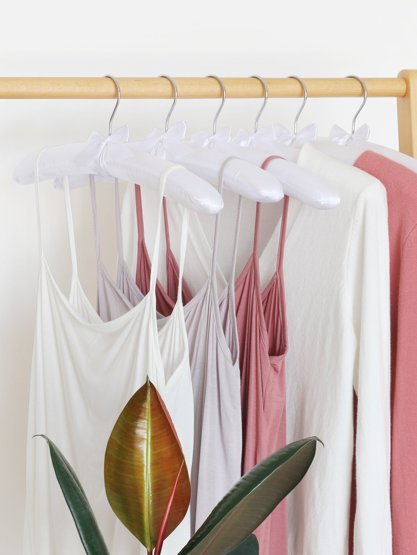 White Satin Hanger For Suit Shirt Women Hanger
