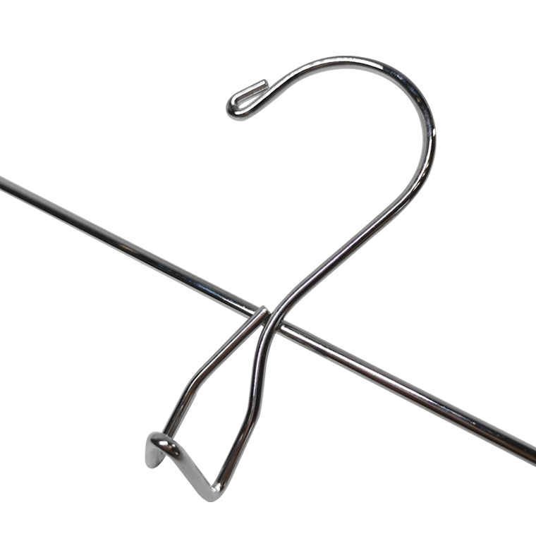 Functional Metal Hanger with White PVC Covered Clips