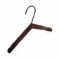 Wooden Hanger Antique Brown Velvet Shoulder Anti Slip
