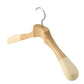 Solid Wood Hanger With Wide Flocked Anti-slip Shoulder