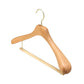 Beech Wood Hanger With Flocked Round Pole