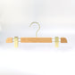 Beech Wood Bottom Hanger With Gold Color Clip