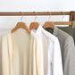 Beech Wood Hanger With Flocked Round Pole