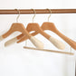 Beech Wood Hanger With Flocked Round Pole