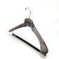 Brown Color Plastic Hangers With Metal Plate Logo