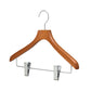 Brown Color Beech Wood Hanger With Sliver Clip
