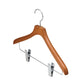 Brown Color Beech Wood Hanger With Sliver Clip