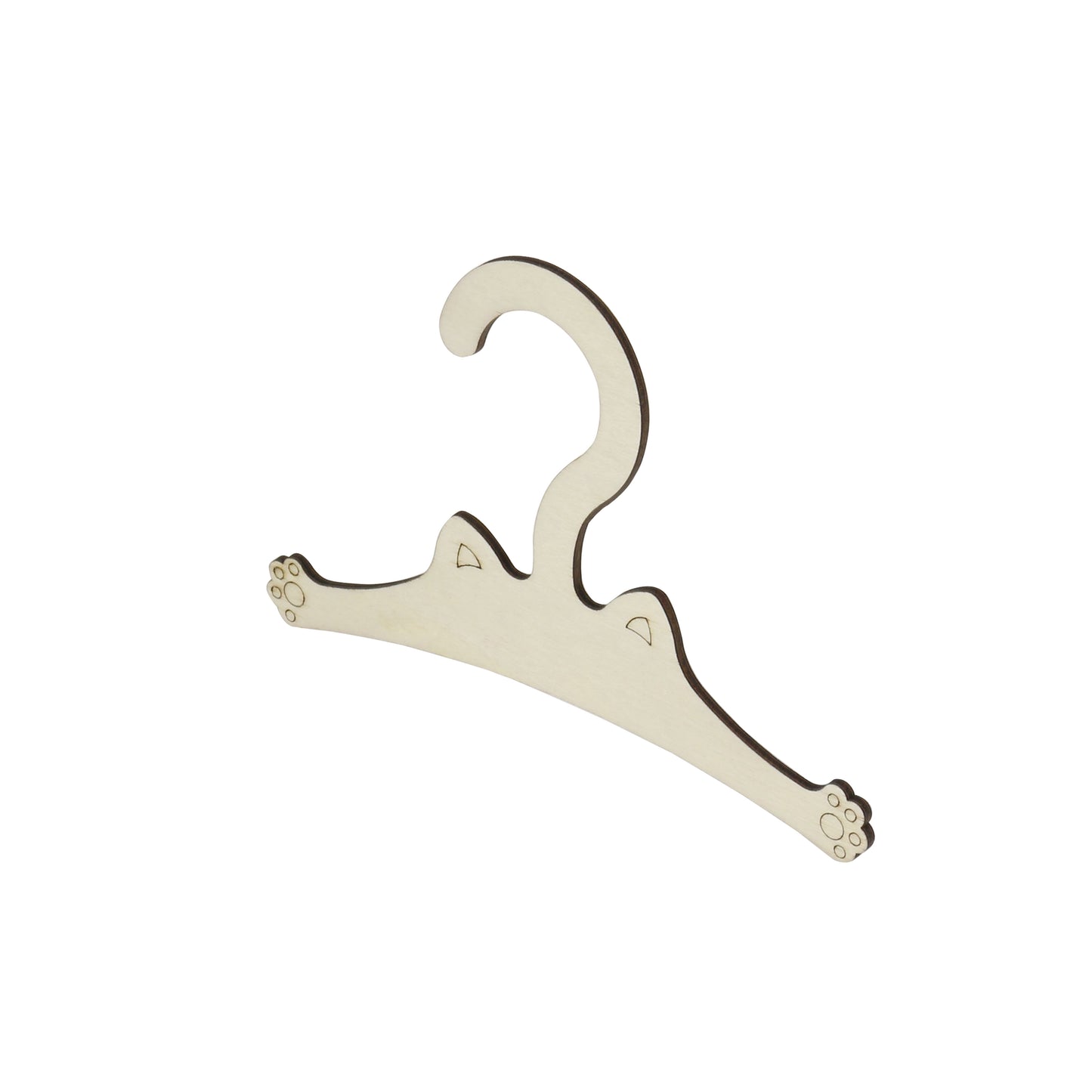 Cute Cat Small Size Wooden Hangers for Pet Cloths Doll Clothes