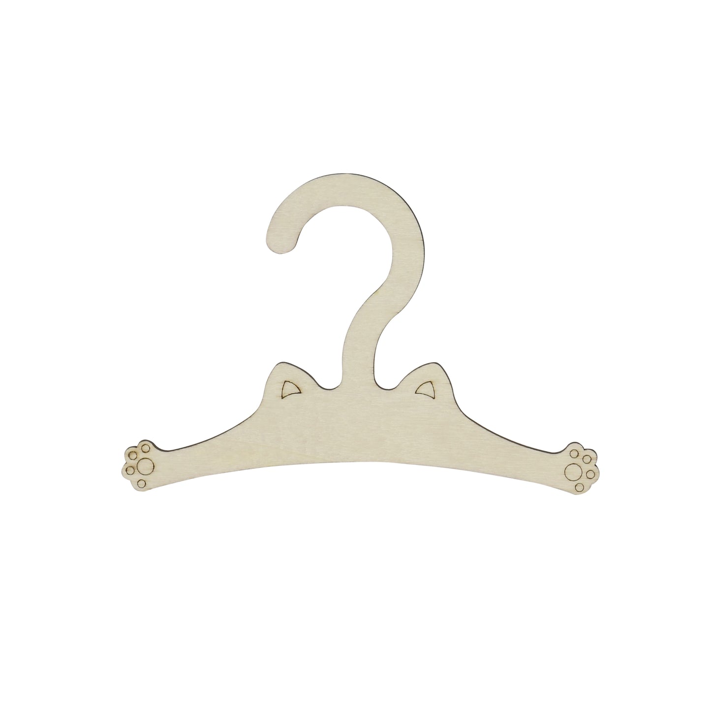 Cute Cat Small Size Wooden Hangers for Pet Cloths Doll Clothes