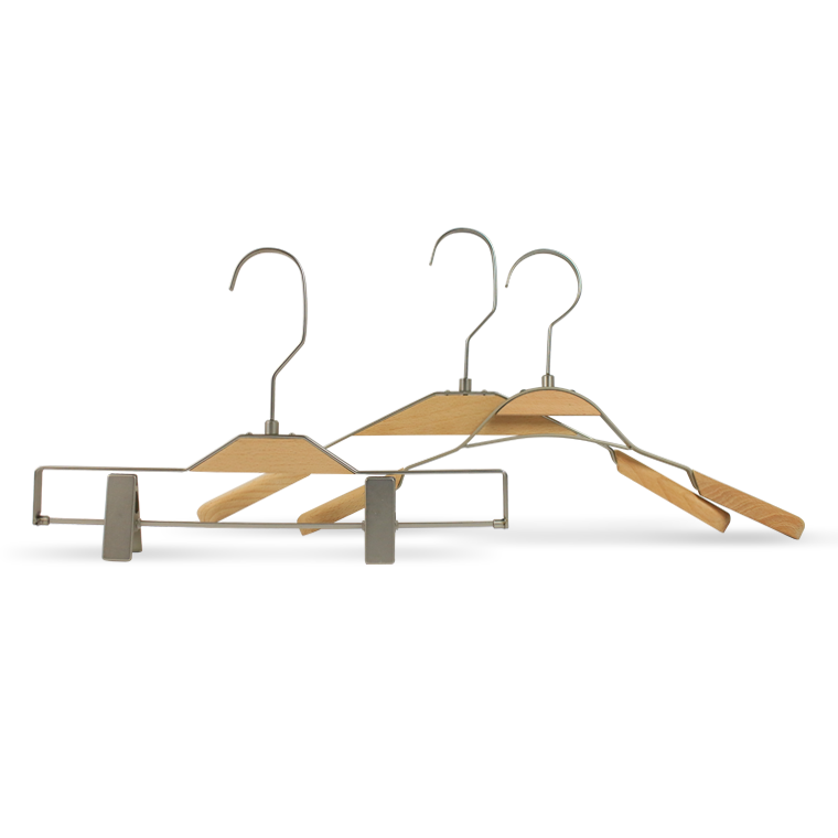 Supply Luxury Wooden Skirt Hanger With Clips