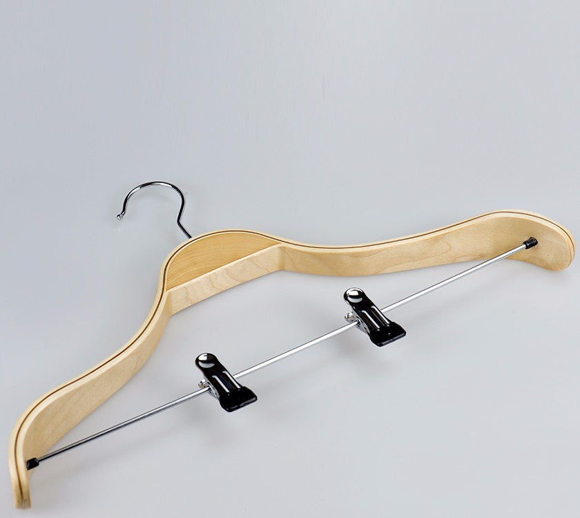 Wide Shoulder Heavy Laminated Plywood Coat Hanger