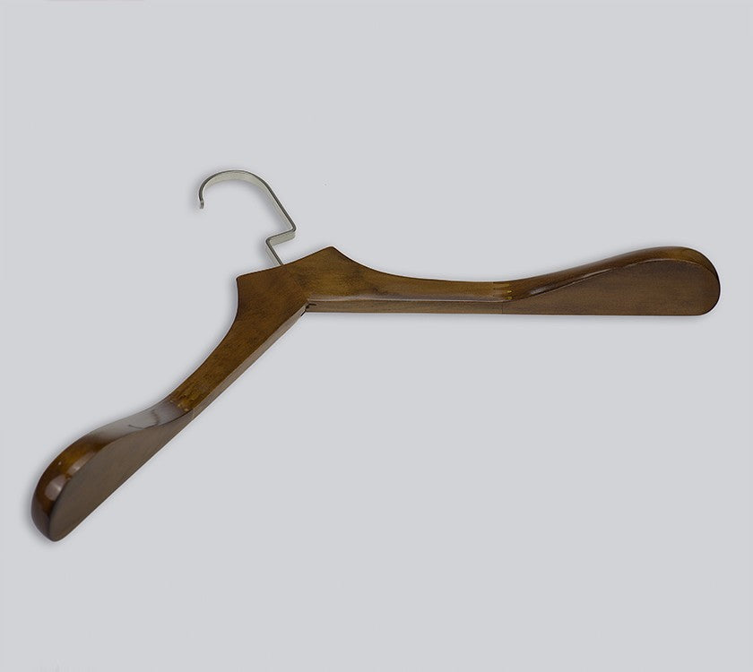 luxury Wood Coat Hangers with Extra-Wide Shoulder