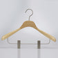Deluxe Wooden Portable Coat Hanger Rack With Clips