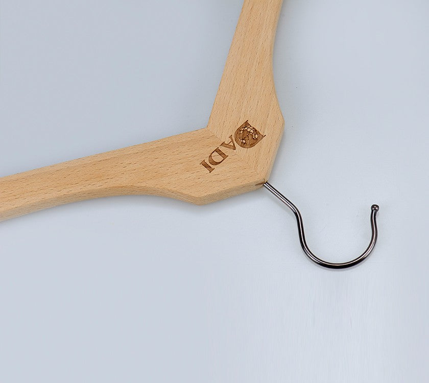 Natural Wooden Shirt Hanger For Garment Display