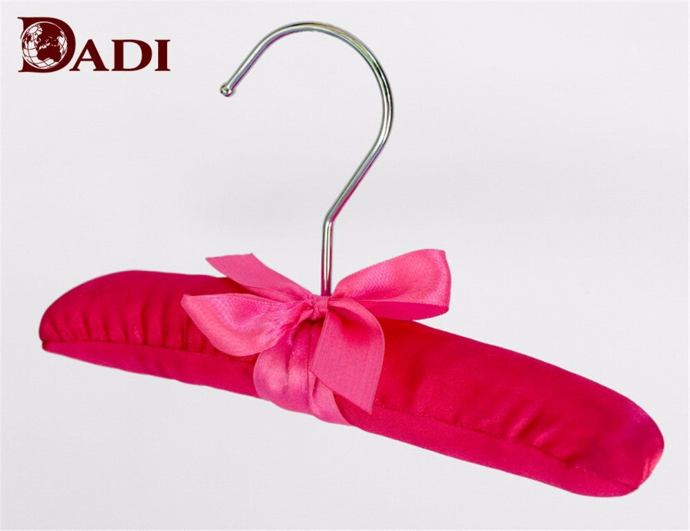 Red Padded Baby Satin Hangers With Bowknot