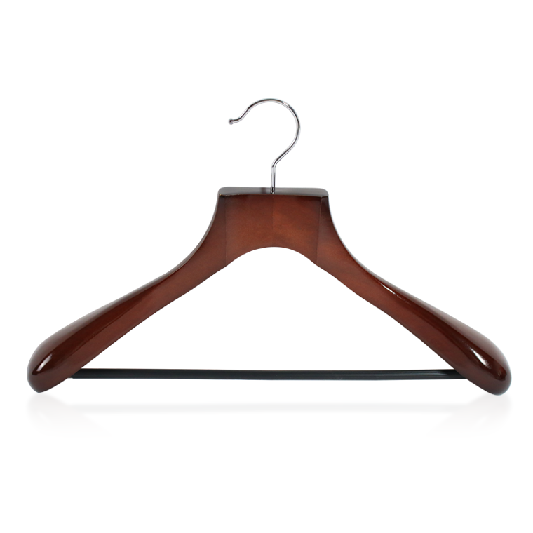 Supply Wide Shoulder Luxury Wooden Suit Hanger With Bar