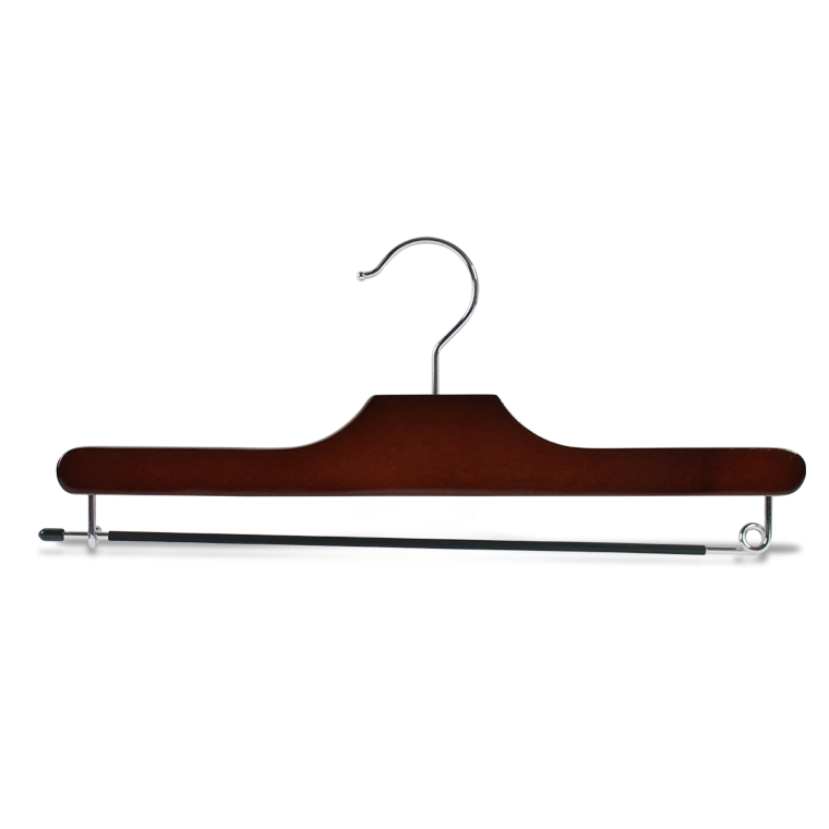 Wooden bottom Hanger With Moving Metal Bar