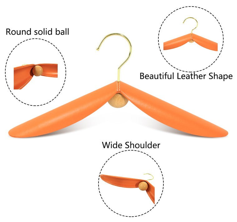 Supply Wide Shoulder Luxury Garment Leather Hanger