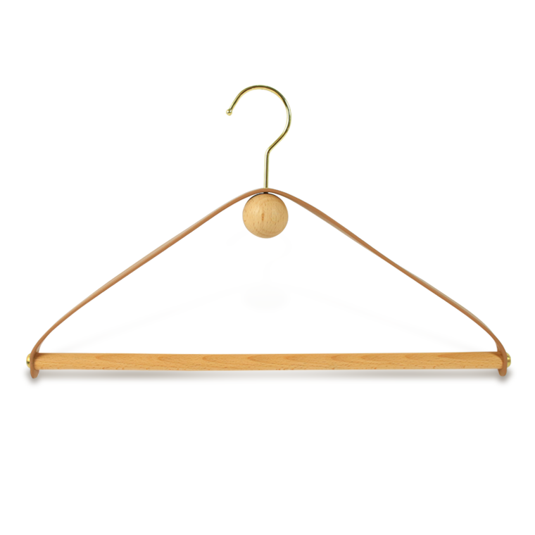 Supply Luxury Garment Soft Leather Hanger For Clothing