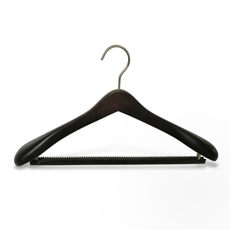 Broad Shoulder Luxury Wooden Suit Hanger With Non Slip Bar