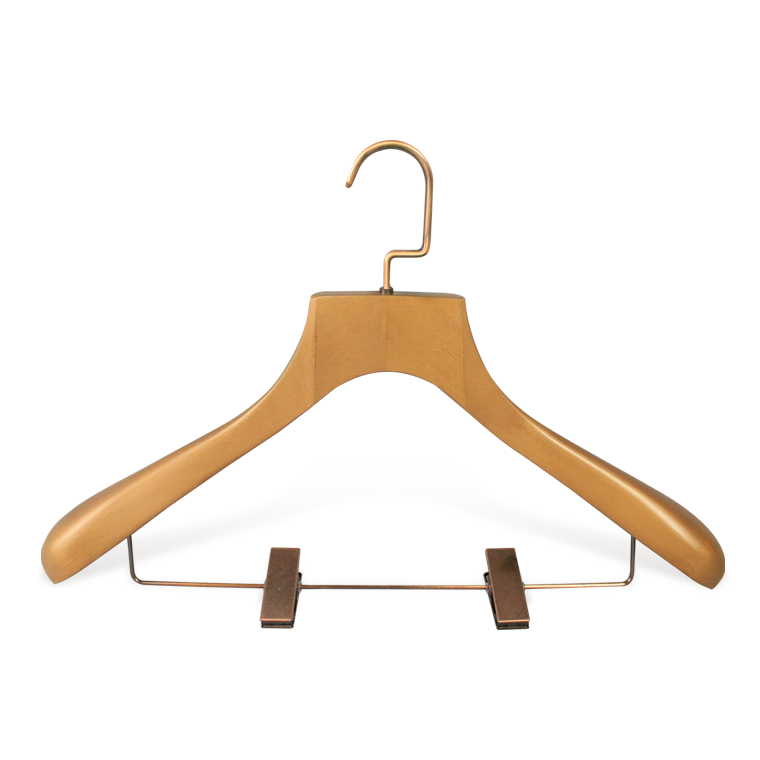 Custom Luxury Brand Broad shoulder Wooden Suit Hanger