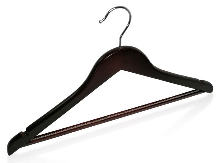 Hot wholesale Wooden Garment Hanger With Non Slip Pants Bar