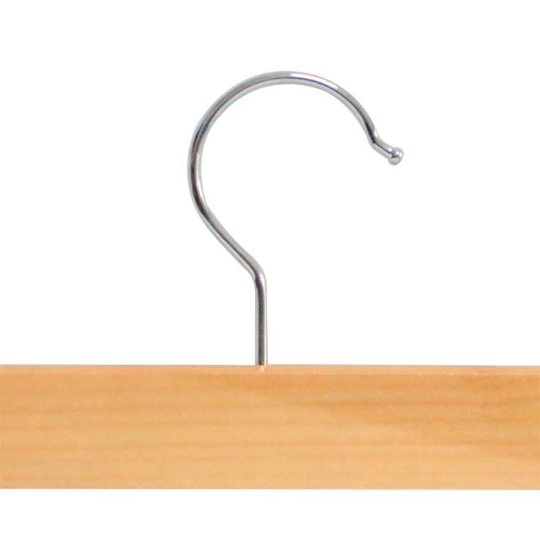 Wholesale Deluxe Wooden Bottom Hanger with Adjustable Clips