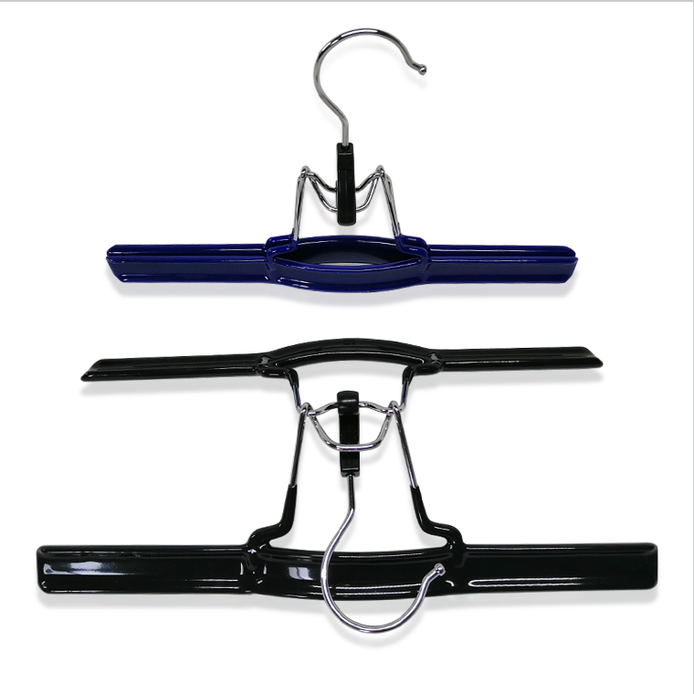 Non Slip Metal Skirt Hanger with Rubberized Clamp