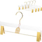 Luxury Clear Acrylic Pants Hanger With Gold Clips