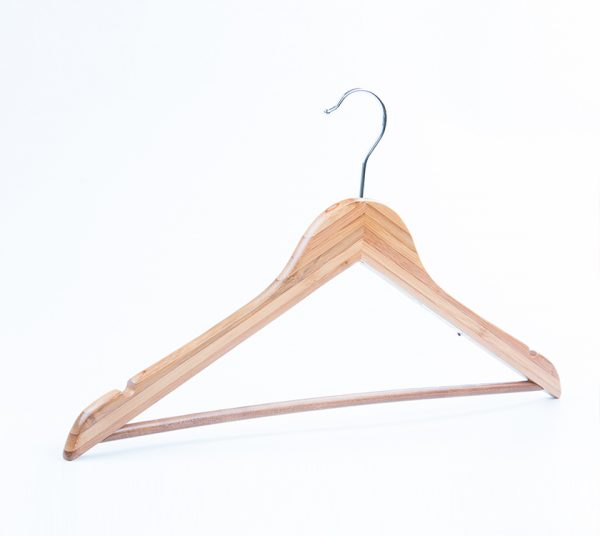 Good Quality Bamboo Hanger For Suits Display from factory