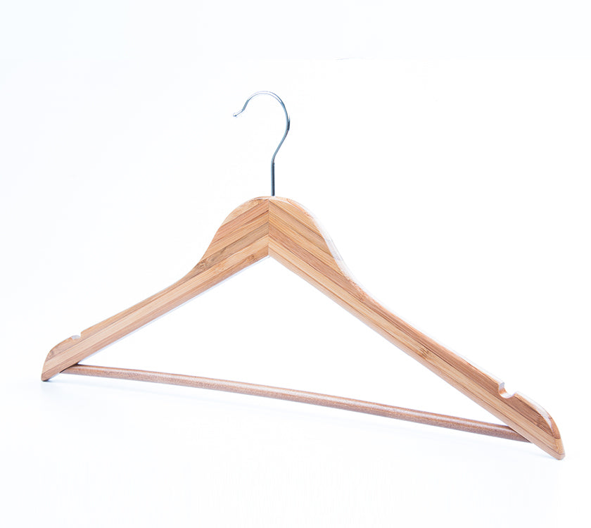 Good Quality Bamboo Hanger For Suits Display from factory